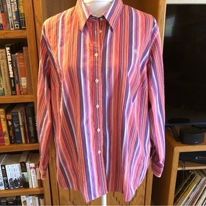 EUC Lauren Ralph Lauren striped blouse